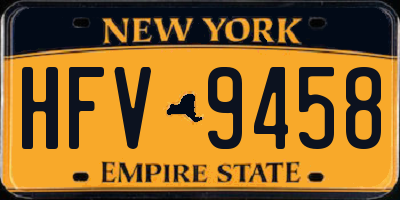 NY license plate HFV9458