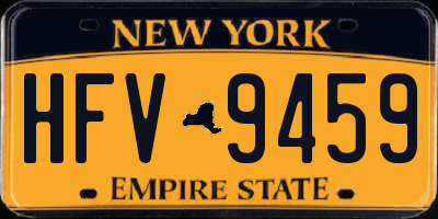 NY license plate HFV9459