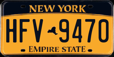 NY license plate HFV9470