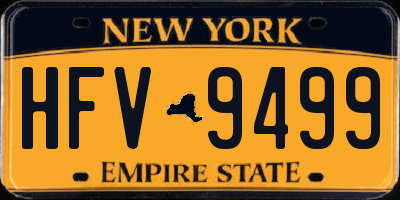 NY license plate HFV9499
