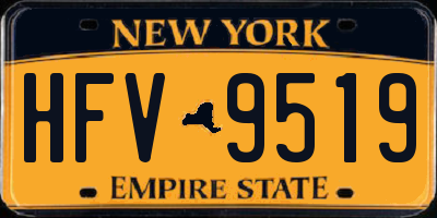 NY license plate HFV9519