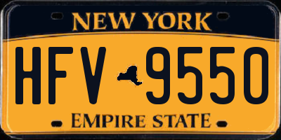 NY license plate HFV9550