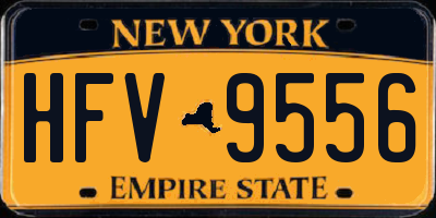 NY license plate HFV9556