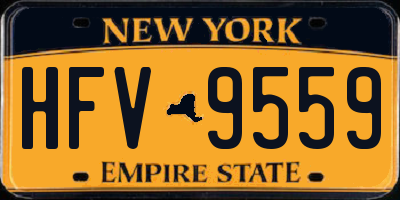 NY license plate HFV9559