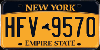 NY license plate HFV9570
