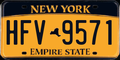 NY license plate HFV9571