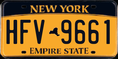 NY license plate HFV9661