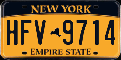 NY license plate HFV9714