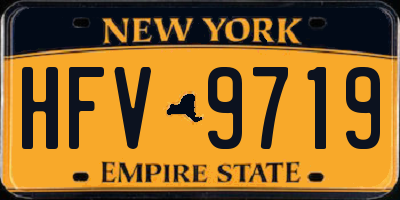 NY license plate HFV9719