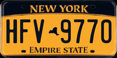 NY license plate HFV9770