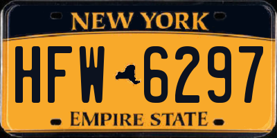 NY license plate HFW6297