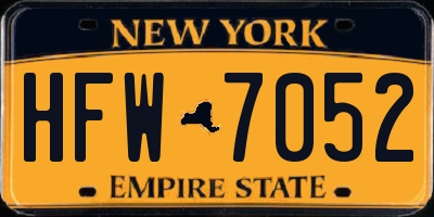 NY license plate HFW7052