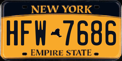 NY license plate HFW7686
