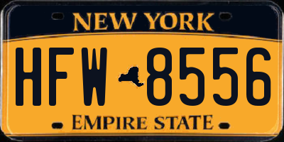 NY license plate HFW8556