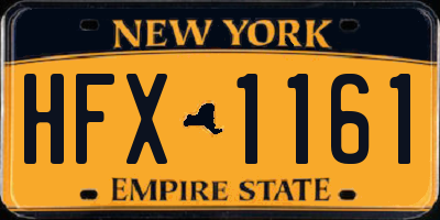 NY license plate HFX1161