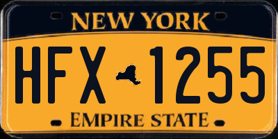 NY license plate HFX1255