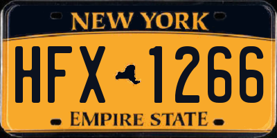 NY license plate HFX1266