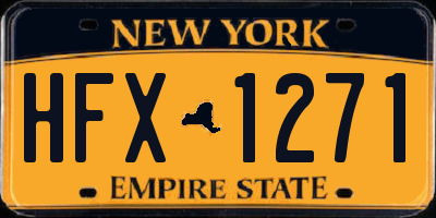 NY license plate HFX1271