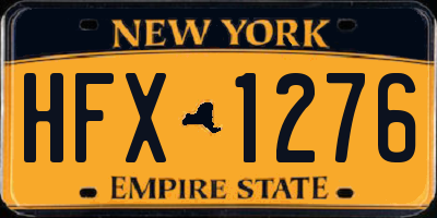 NY license plate HFX1276