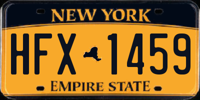 NY license plate HFX1459