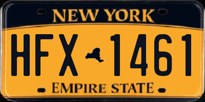 NY license plate HFX1461