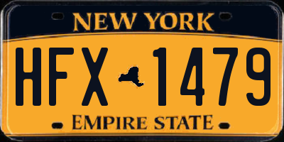 NY license plate HFX1479
