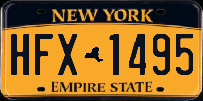 NY license plate HFX1495