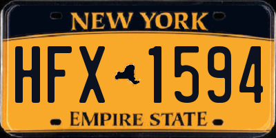 NY license plate HFX1594