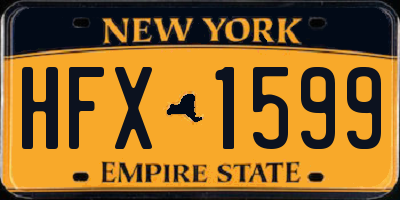 NY license plate HFX1599