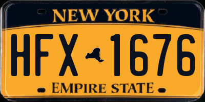 NY license plate HFX1676