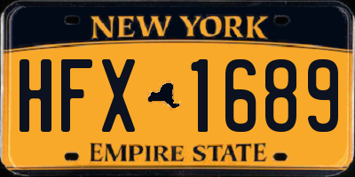 NY license plate HFX1689