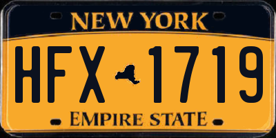 NY license plate HFX1719