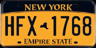 NY license plate HFX1768