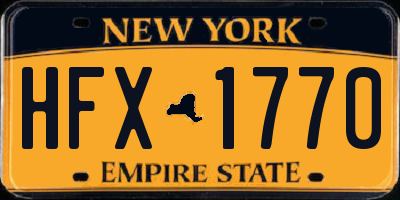 NY license plate HFX1770