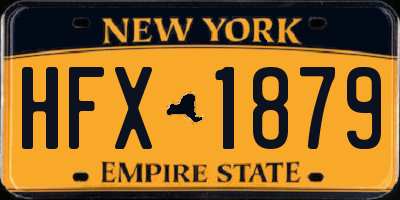 NY license plate HFX1879