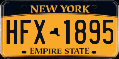 NY license plate HFX1895