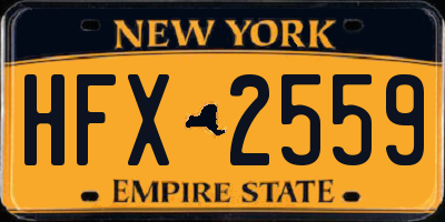 NY license plate HFX2559