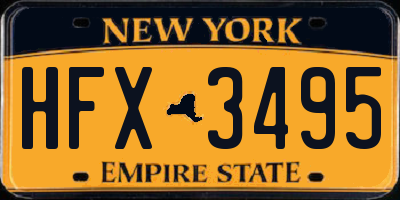 NY license plate HFX3495
