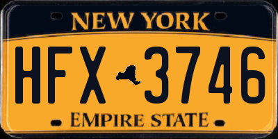 NY license plate HFX3746