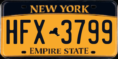 NY license plate HFX3799