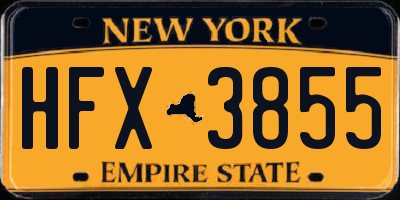 NY license plate HFX3855