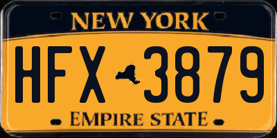 NY license plate HFX3879