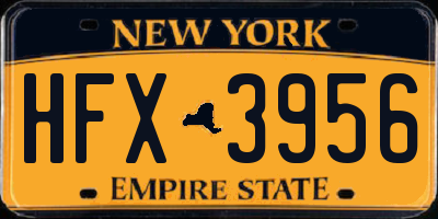 NY license plate HFX3956