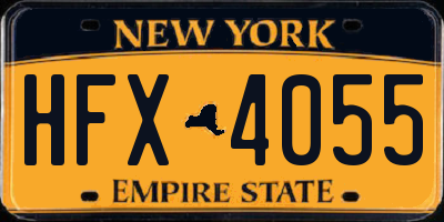 NY license plate HFX4055