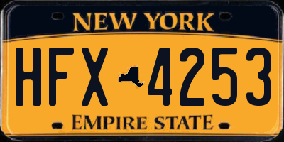NY license plate HFX4253