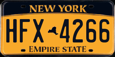 NY license plate HFX4266