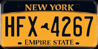 NY license plate HFX4267