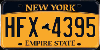 NY license plate HFX4395
