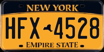 NY license plate HFX4528
