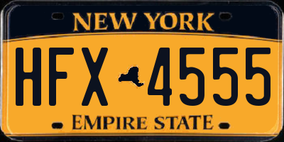 NY license plate HFX4555